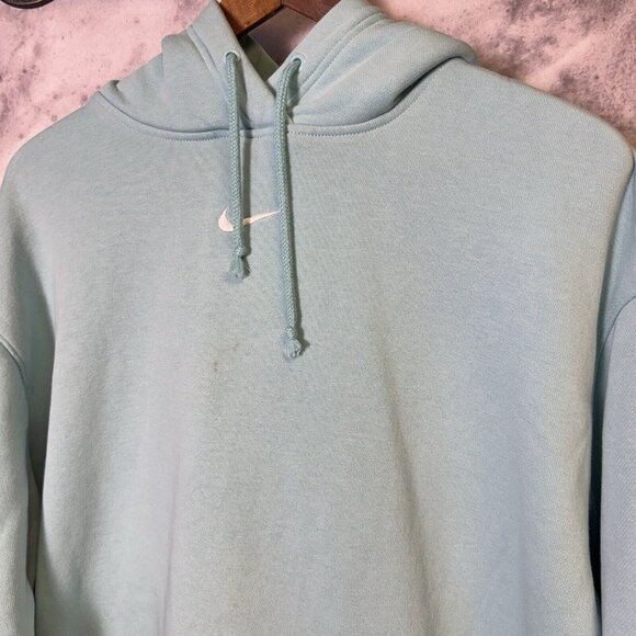 Nike Center Check Hoodie Adult Medium Tiffany Blue Sweatshirt Embroidered - Picture 3 of 8